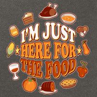Thanksgiving I'm Just Here For The Food Cotton Canvas Backpack