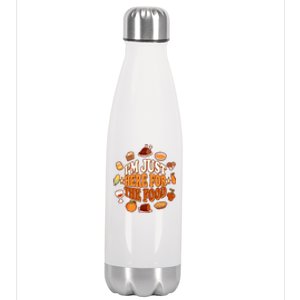 Thanksgiving I'm Just Here For The Food Stainless Steel Insulated Water Bottle