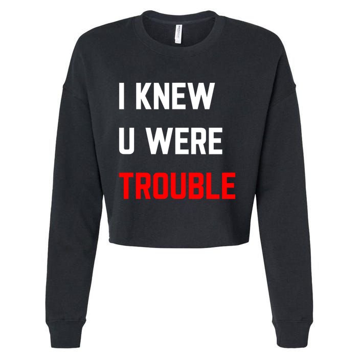 Taylor I Knew U Were Trouble Cropped Pullover Crew