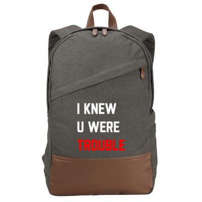 Taylor I Knew U Were Trouble Cotton Canvas Backpack
