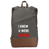 Taylor I Knew U Were Trouble Cotton Canvas Backpack