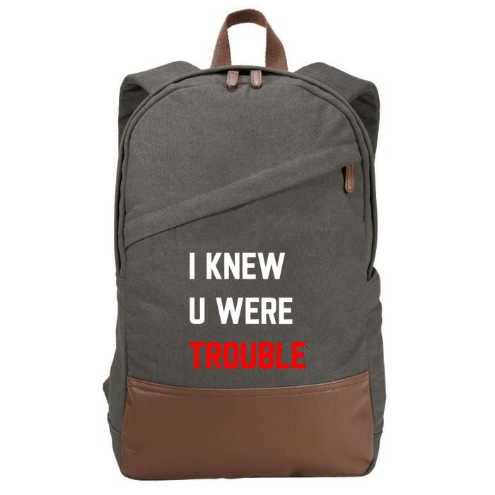 Taylor I Knew U Were Trouble Cotton Canvas Backpack