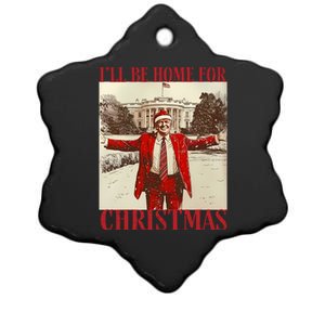 Trump I Ll Be Home For Christmas. Ceramic Star Ornament