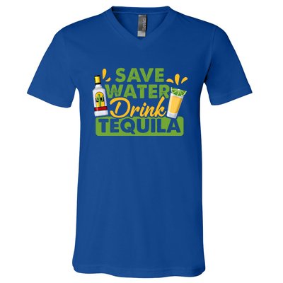 Tequila Ing Lover Tee Save Water Tequila Sweatshirt V-Neck T-Shirt