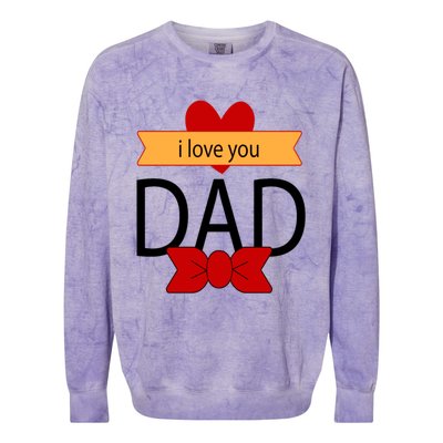 Tgiftgift I Love You Dad This My Hero Superhero Gift Colorblast Crewneck Sweatshirt