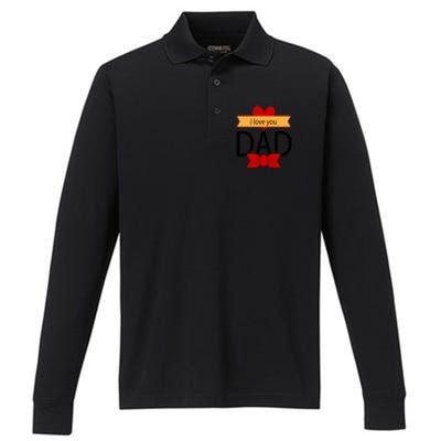 Tgiftgift I Love You Dad This My Hero Superhero Gift Performance Long Sleeve Polo