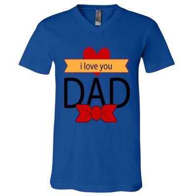 Tgiftgift I Love You Dad This My Hero Superhero Gift V-Neck T-Shirt