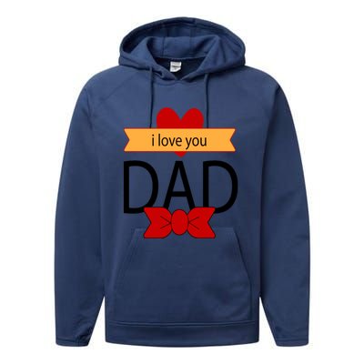 Tgiftgift I Love You Dad This My Hero Superhero Gift Performance Fleece Hoodie