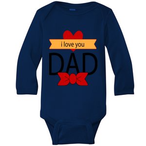 Tgiftgift I Love You Dad This My Hero Superhero Gift Baby Long Sleeve Bodysuit