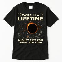 Twice In Lifetime Solar Eclipse 2017 2024 Tall T-Shirt