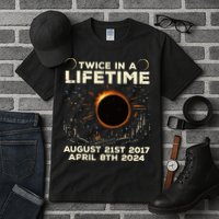 Twice In Lifetime Solar Eclipse 2017 2024 Tall T-Shirt