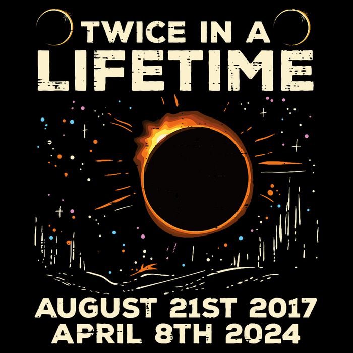 Twice In Lifetime Solar Eclipse 2017 2024 Tall T-Shirt