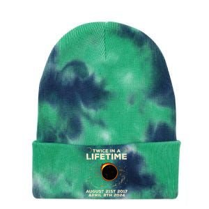 Twice In Lifetime Solar Eclipse 2017 2024 Tie Dye 12in Knit Beanie