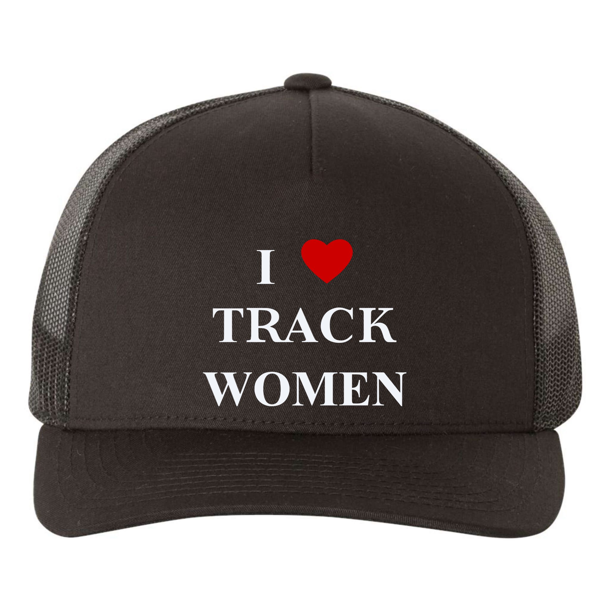 Tf I Love Track Women Yupoong Adult 5-Panel Trucker Hat