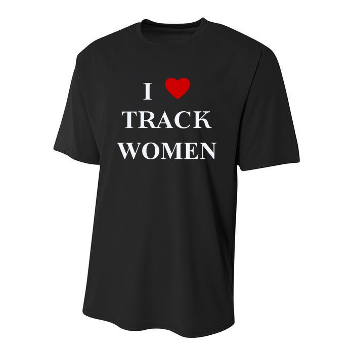 Tf I Love Track Women Youth Performance Sprint T-Shirt