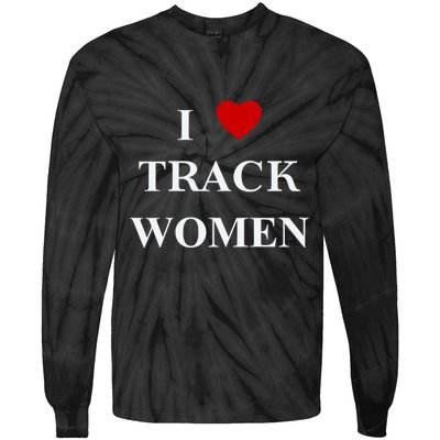 Tf I Love Track Women Tie-Dye Long Sleeve Shirt