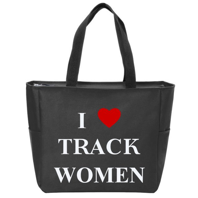 Tf I Love Track Women Zip Tote Bag