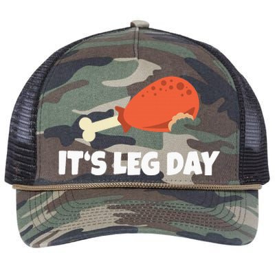 Turkey ItS Leg Day Thanksgiving Workout Retro Rope Trucker Hat Cap