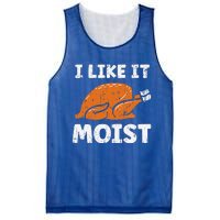 Turkey I Like It Moist Funny Thanksgiving Mesh Reversible Basketball Jersey Tank