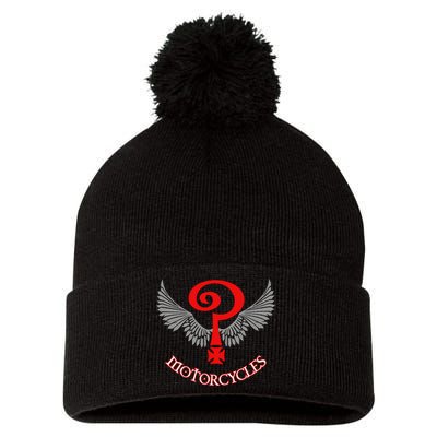 The Indian Larry's Cool Graphic Design Pom Pom 12in Knit Beanie