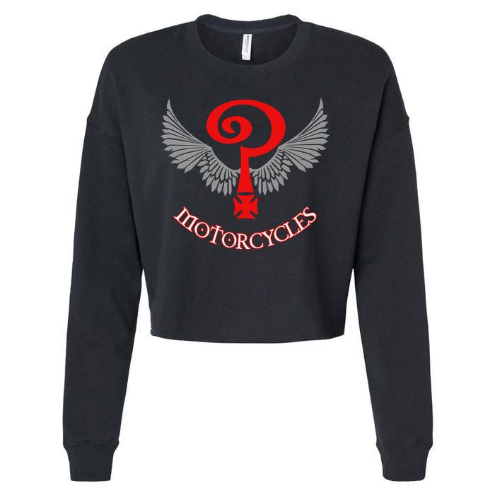The Indian Larry's Cool Graphic Design Cropped Pullover Crew
