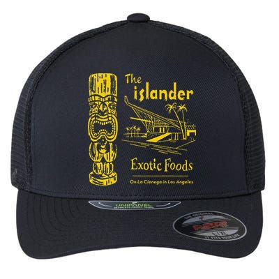 The Islander Los Angeles CA Vintage Tiki Bar Funny Flexfit Unipanel Trucker Cap