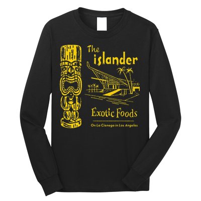 The Islander Los Angeles CA Vintage Tiki Bar Funny Long Sleeve Shirt