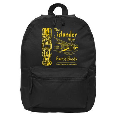 The Islander Los Angeles CA Vintage Tiki Bar Funny 16 in Basic Backpack