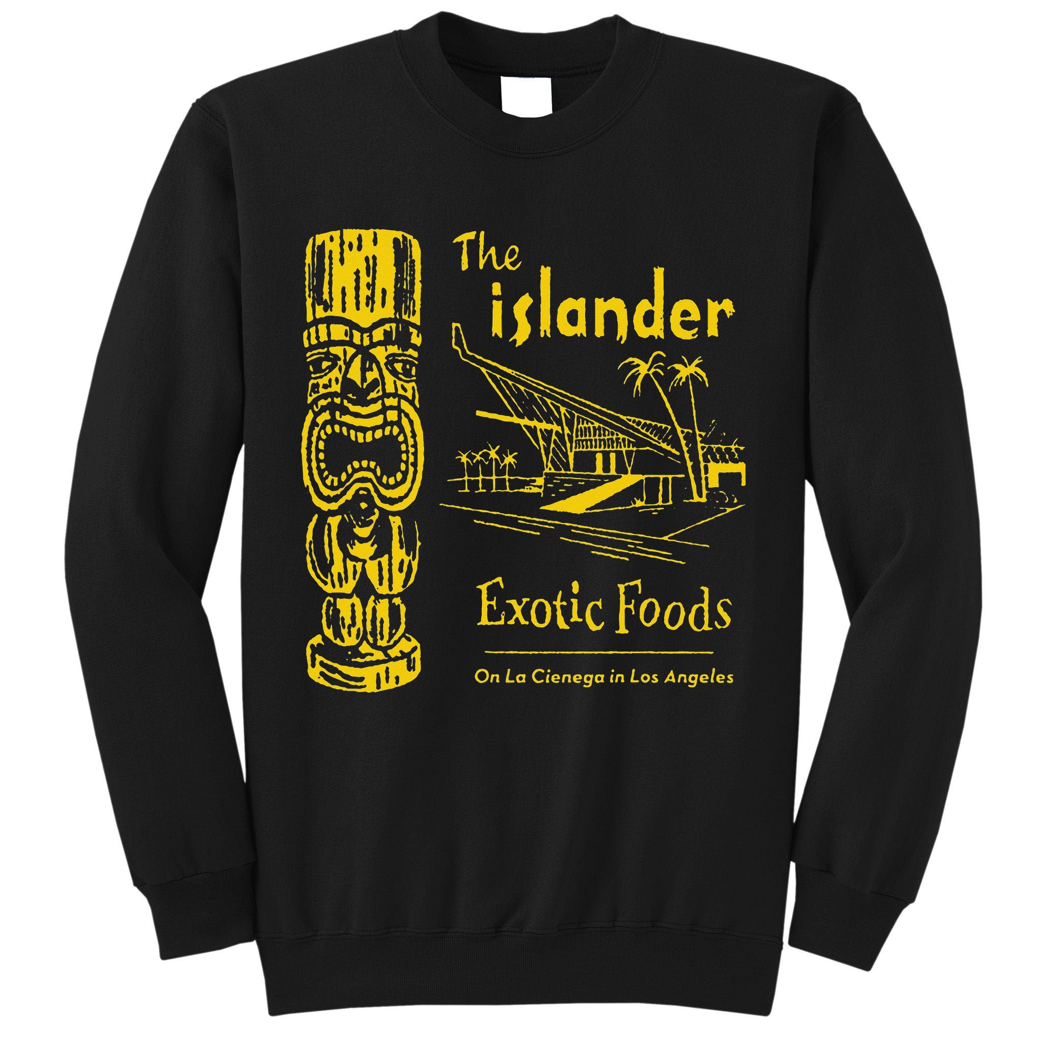 The Islander Los Angeles CA Vintage Tiki Bar Funny Tall Sweatshirt
