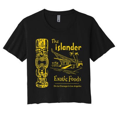 The Islander Los Angeles CA Vintage Tiki Bar Funny Crop Top