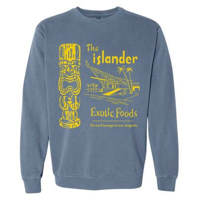 The Islander Los Angeles CA Vintage Tiki Bar Funny Garment-Dyed Sweatshirt