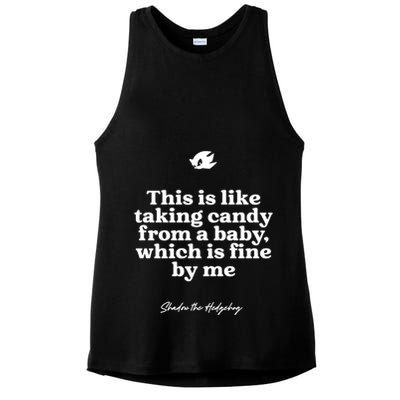 This Is Like Taking Candy From A Baby Which Is Fine By Me Shadow The Hedgehog Ho Ladies PosiCharge Tri-Blend Wicking Tank