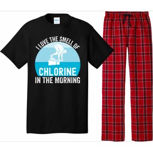 Try I Love The Smell Of Chlorine In The Morning Swimming Funny Swimmer Pajama Set