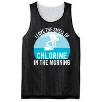 Try I Love The Smell Of Chlorine In The Morning Swimming Funny Swimmer Mesh Reversible Basketball Jersey Tank