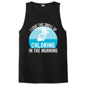 Try I Love The Smell Of Chlorine In The Morning Swimming Funny Swimmer PosiCharge Competitor Tank