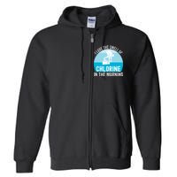 Try I Love The Smell Of Chlorine In The Morning Swimming Funny Swimmer Full Zip Hoodie