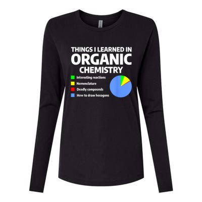 Things I Learned In Organic Chemistry Science Chemist Womens Cotton Relaxed Long Sleeve T-Shirt