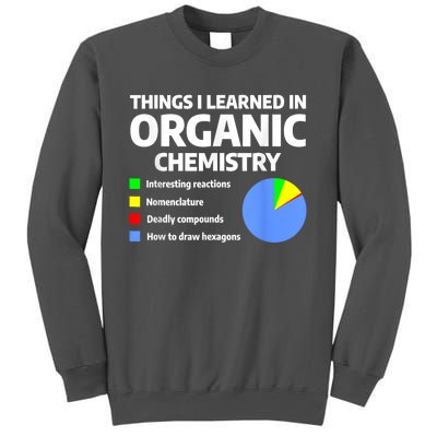 Things I Learned In Organic Chemistry Science Chemist Tall Sweatshirt