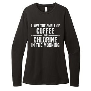 Try I Love The Smell Of Coffee And Chlorine In The Morning Swimming Swimmer Womens CVC Long Sleeve Shirt