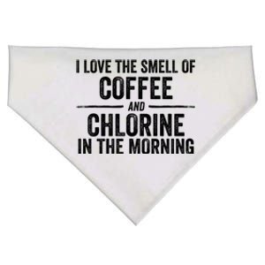 Try I Love The Smell Of Coffee And Chlorine In The Morning Swimming Swimmer USA-Made Doggie Bandana