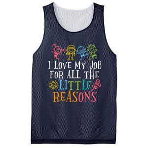 Teacher I Love My Job For All The Little Reasons Mesh Reversible Basketball Jersey Tank