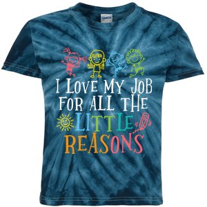 Teacher I Love My Job For All The Little Reasons Kids Tie-Dye T-Shirt