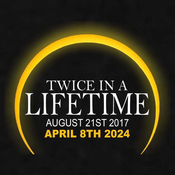 Twice In Lifetime 2024 Solar Eclipse Ladies PosiCharge Tri-Blend Wicking Tank