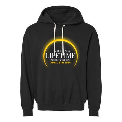 Twice In Lifetime 2024 Solar Eclipse Garment-Dyed Fleece Hoodie