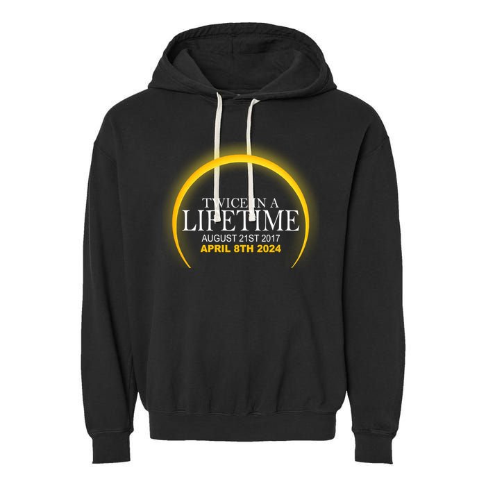 Twice In Lifetime 2024 Solar Eclipse Garment-Dyed Fleece Hoodie