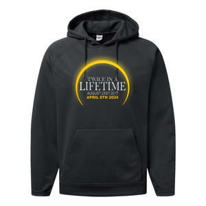 Twice In Lifetime 2024 Solar Eclipse Performance Fleece Hoodie