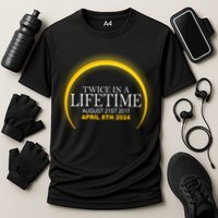Twice In Lifetime 2024 Solar Eclipse Cooling Performance Crew T-Shirt