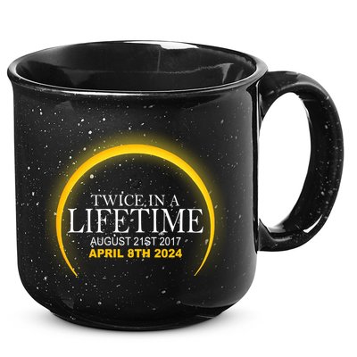 Twice In Lifetime 2024 Solar Eclipse 15oz Campfire Ceramic Mug
