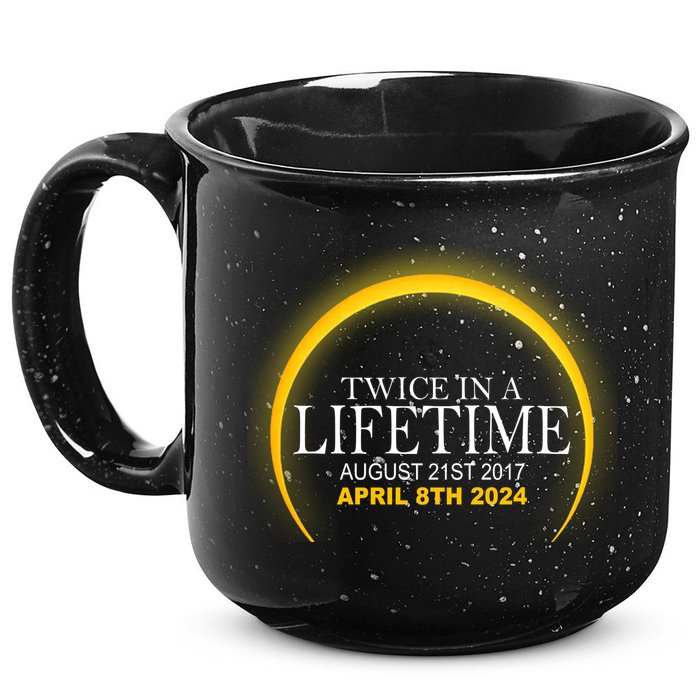 Twice In Lifetime 2024 Solar Eclipse 15oz Campfire Ceramic Mug