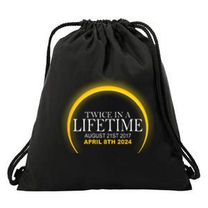 Twice In Lifetime 2024 Solar Eclipse Drawstring Bag